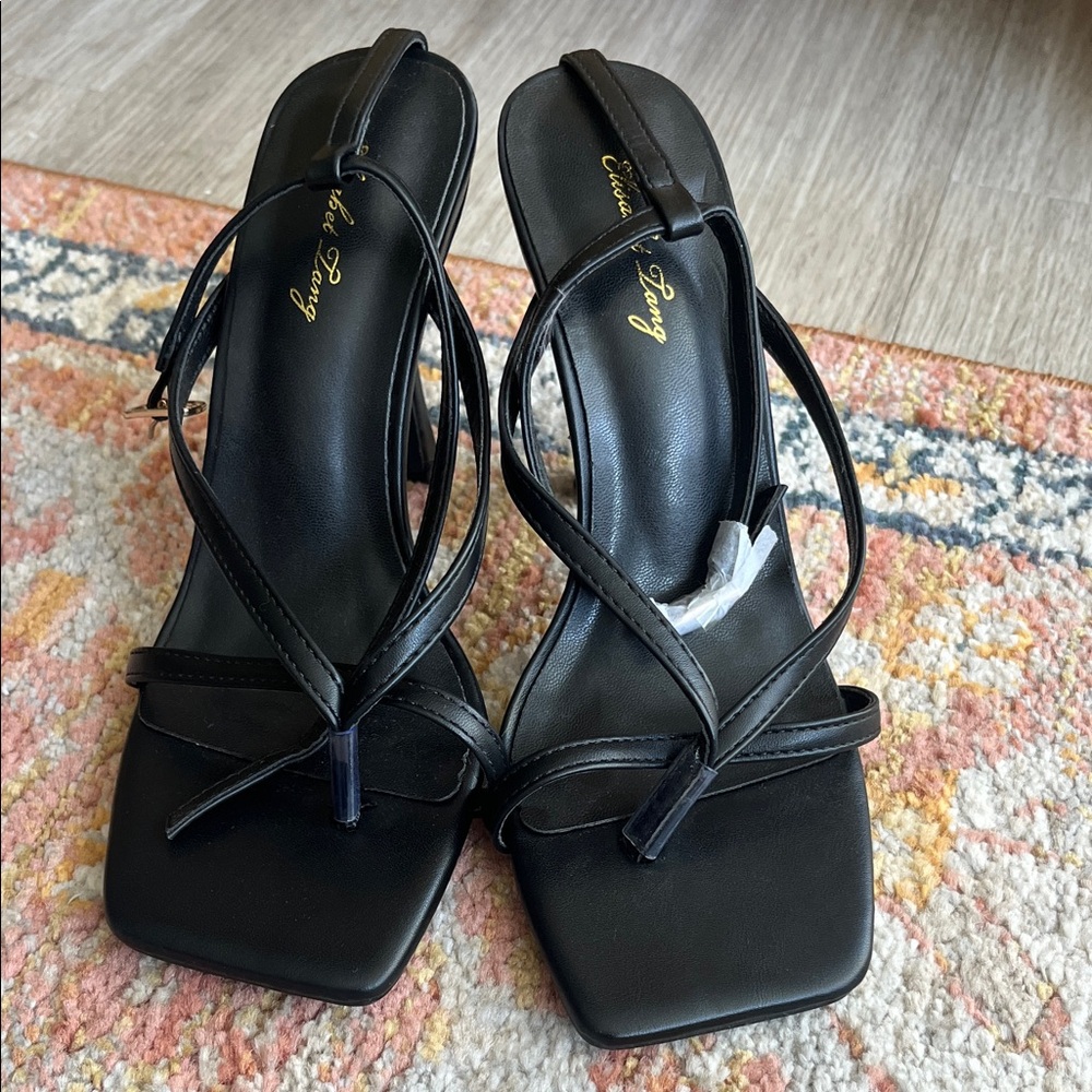 Elegant Black Strappy Heels